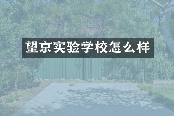 望京实验学校怎么样