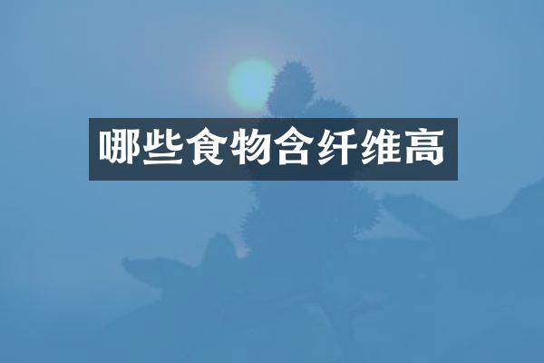 哪些食物含纤维高