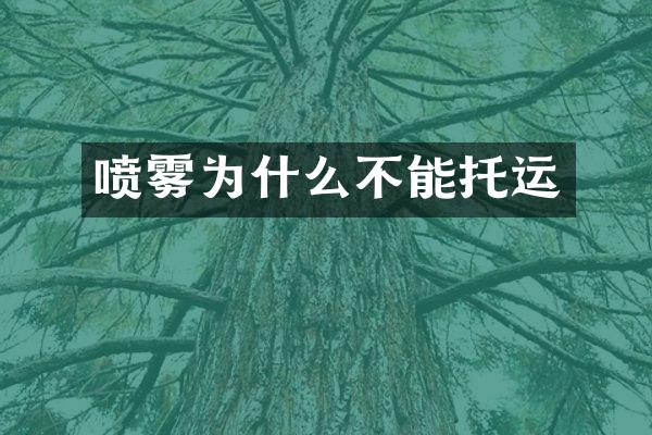 喷雾为什么不能托运