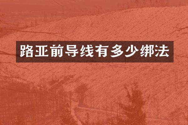 路亚前导线有多少绑法