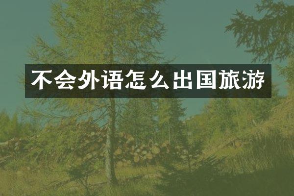不会外语怎么出国旅游