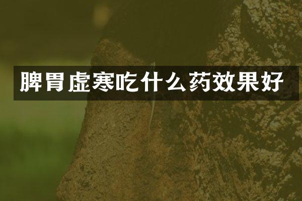 脾胃虚寒吃什么药效果好