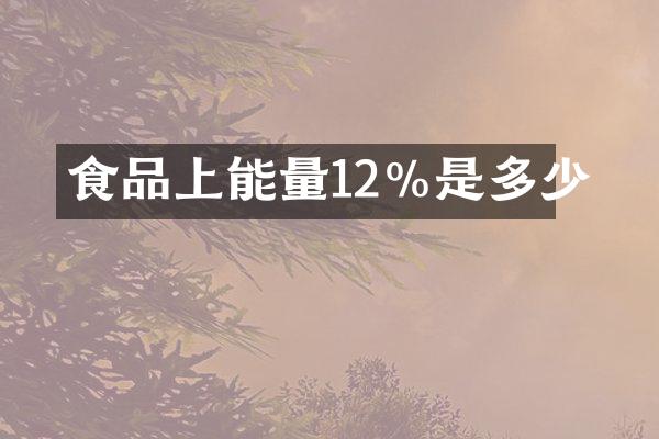 食品上能量12%是多少