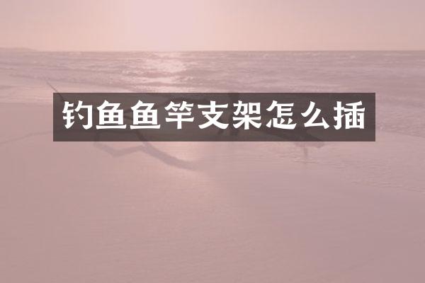 钓鱼鱼竿支架怎么插