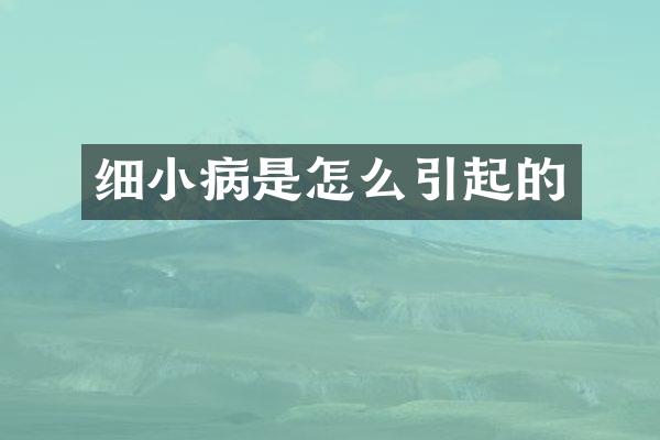 细小病是怎么引起的
