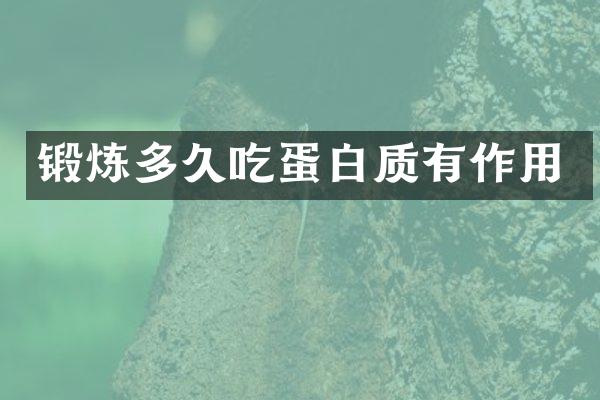 锻炼多久吃蛋白质有作用