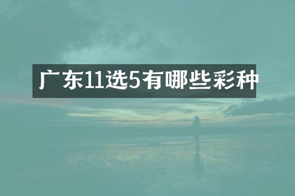 广东11选5有哪些彩种