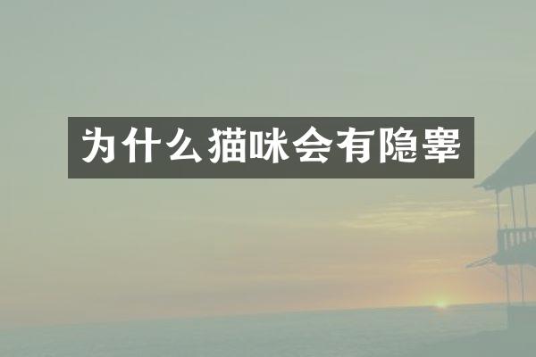 为什么猫咪会有隐睾