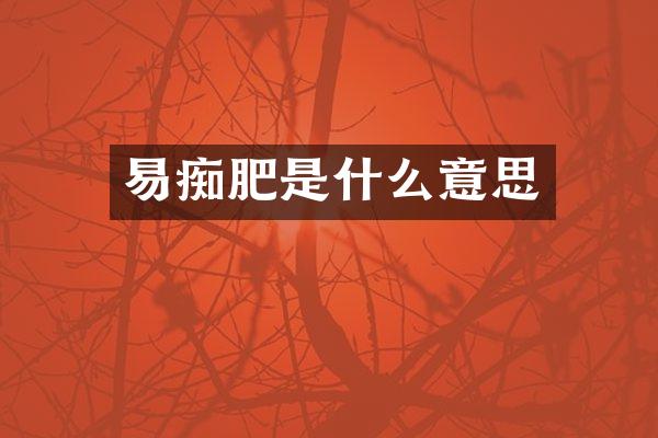 易痴肥是什么意思