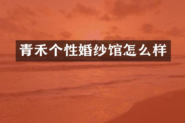 青禾个性婚纱馆怎么样