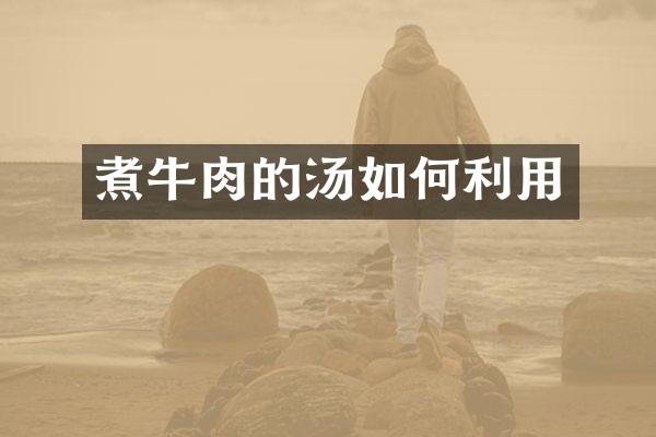 煮牛肉的汤如何利用