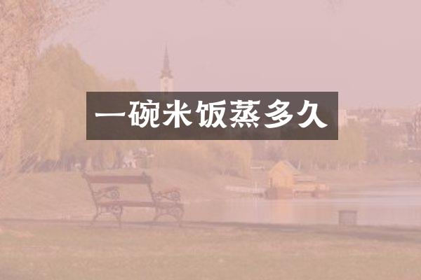 一碗米饭蒸多久