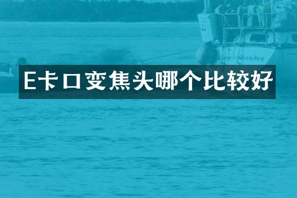E卡口变焦头哪个比较好