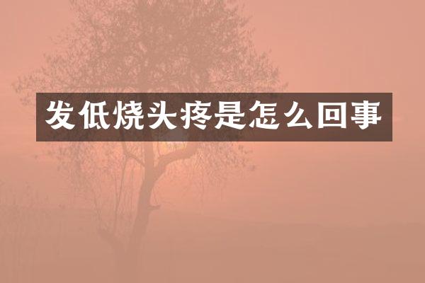 发低烧头疼是怎么回事