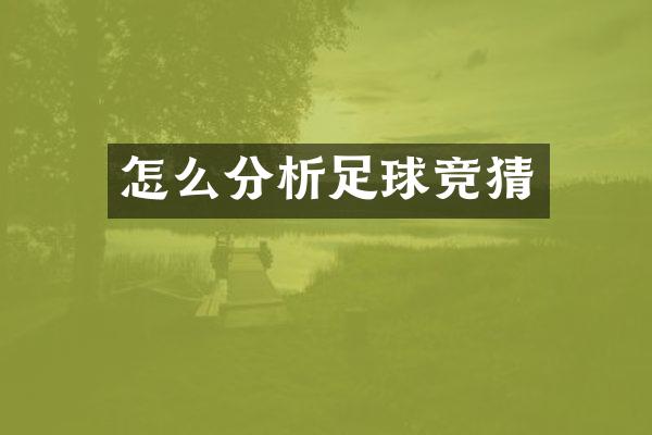 怎么分析足球竞猜