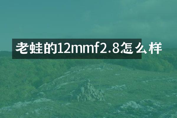 老蛙的12mmf2.8怎么样