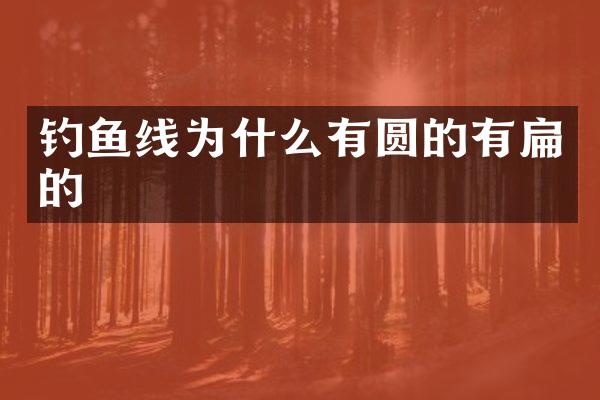 钓鱼线为什么有圆的有扁的