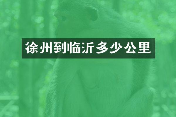 徐州到临沂多少公里