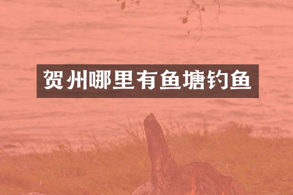 贺州哪里有鱼塘钓鱼