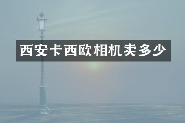 西安卡西欧相机卖多少