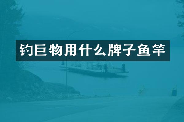 钓巨物用什么牌子鱼竿