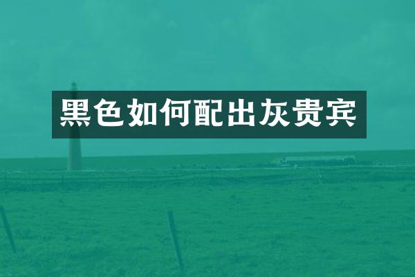 黑色如何配出灰贵宾