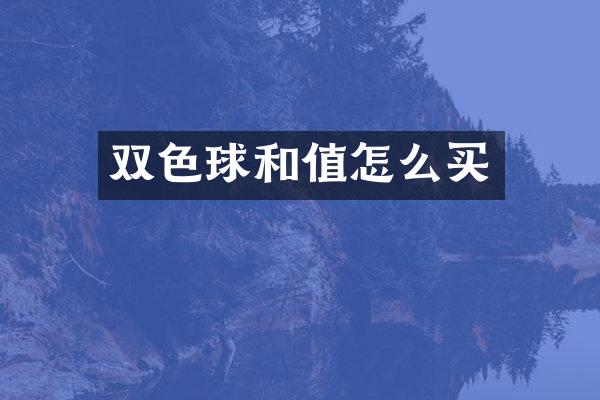 双色球和值怎么买
