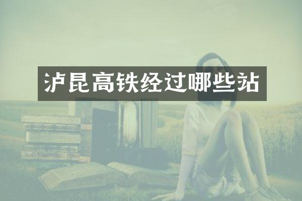 泸昆高铁经过哪些站