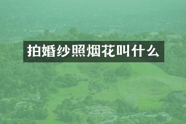 拍婚纱照烟花叫什么