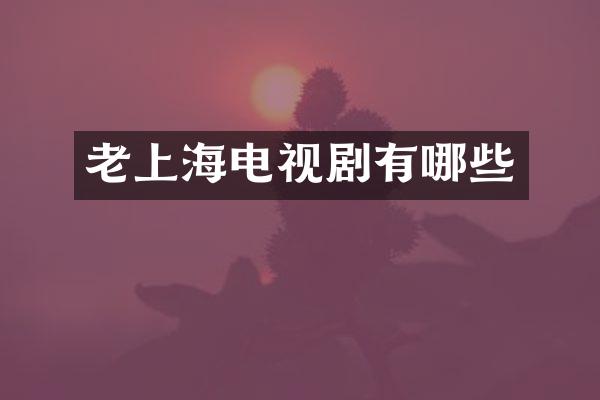老上海电视剧有哪些