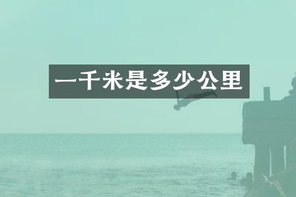 一千米是多少公里