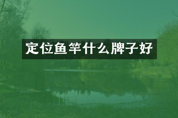 定位鱼竿什么牌子好