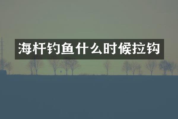 海杆钓鱼什么时候拉钩