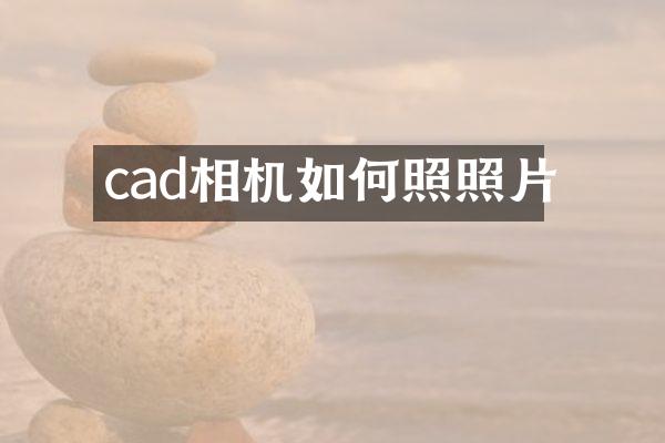 cad相机如何照照片
