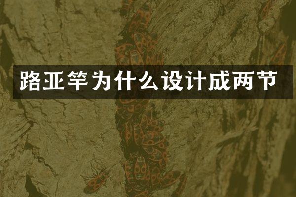 路亚竿为什么设计成两节