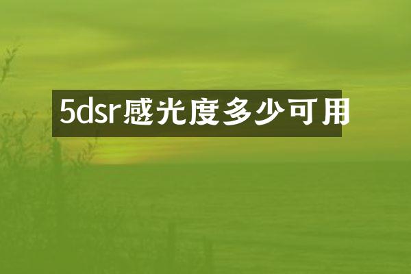 5dsr感光度多少可用