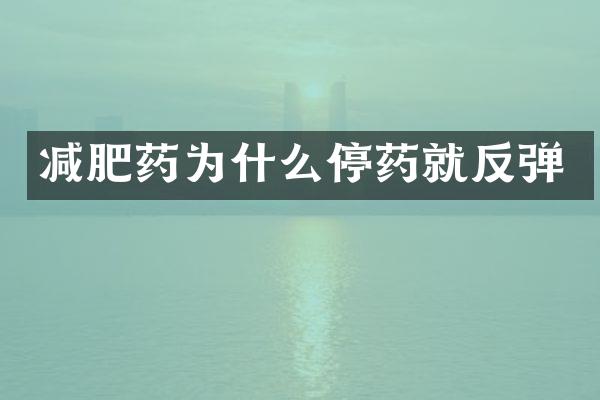 减肥药为什么停药就反弹