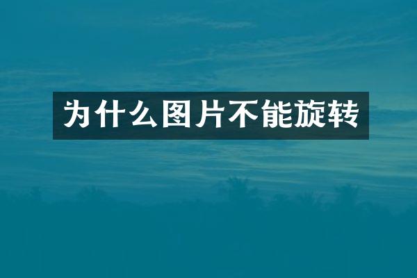 为什么图片不能旋转