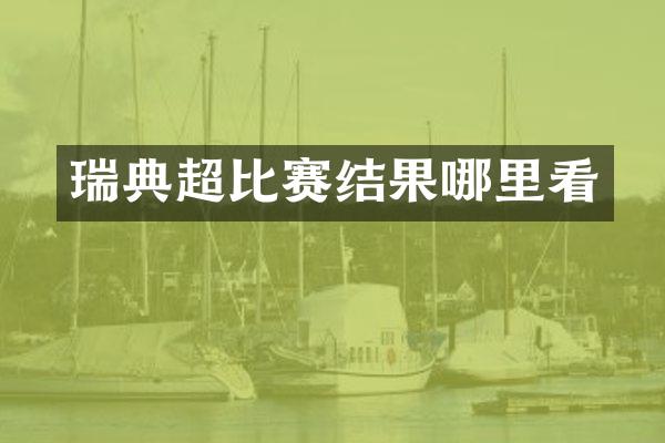 瑞典超比赛结果哪里看