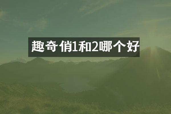 趣奇俏1和2哪个好