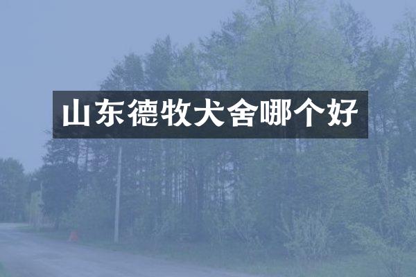 山东德牧犬舍哪个好