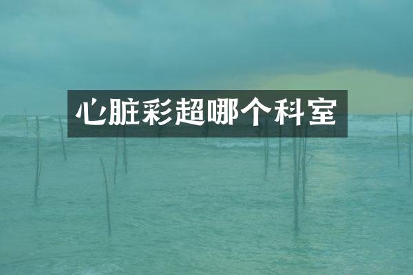 心脏彩超哪个科室