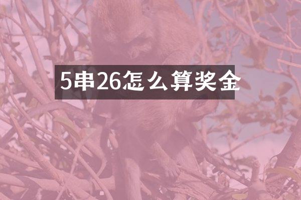 5串26怎么算奖金