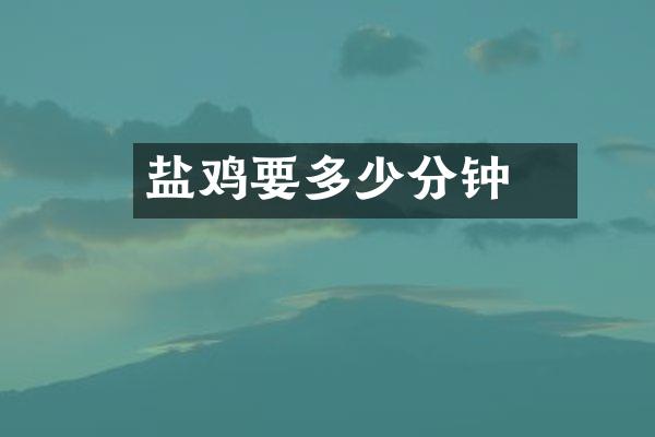 盐焗鸡要多少分钟