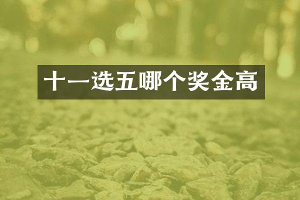 十一选五哪个奖金高
