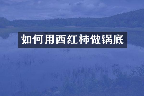 如何用西红柿做锅底