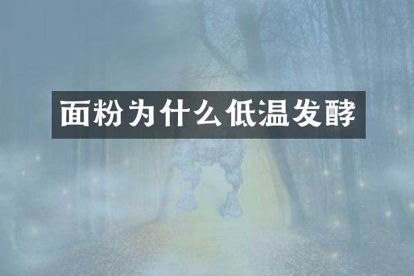 面粉为什么低温发酵