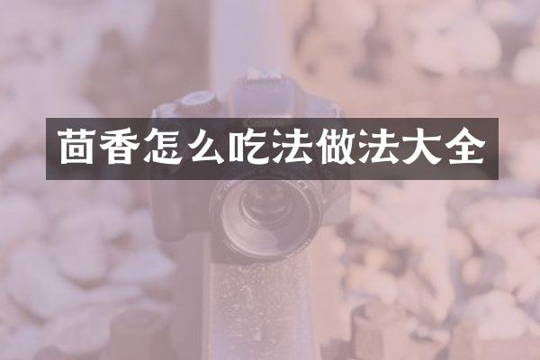 茴香怎么吃法做法大全