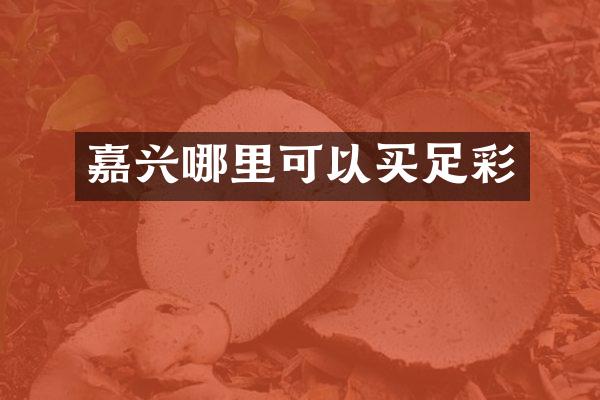 嘉兴哪里可以买足彩