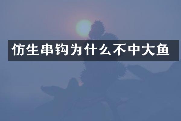 仿生串钩为什么不中大鱼